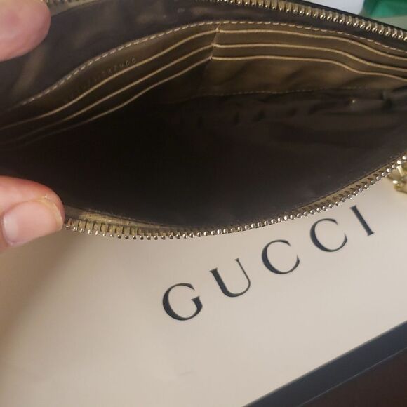 Gucci Vintage GG Monogram Gold Leather Mini Shoulder Bag - Picture 9 of 17